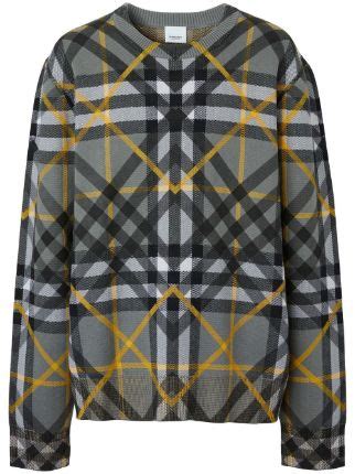 burberry pullover herren kariert|Karierter Pullover aus Jacquard.